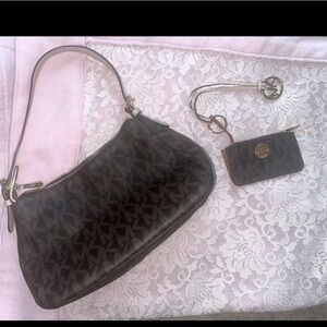 Michael Kors Brown Monogram Shoulder Bag